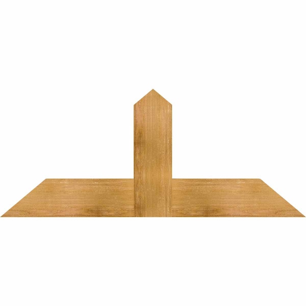 Ekena Millwork Portland Rough Sawn Timber Gable Bracket, Western Red Cedar, 48"W x 20"H x 2"D x 6"F, 10/12 Pitch GBW048X20X0206POR00RWR - main